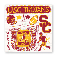 USC Trojans Julia Gash Coliseum Recycled Wood Magnet